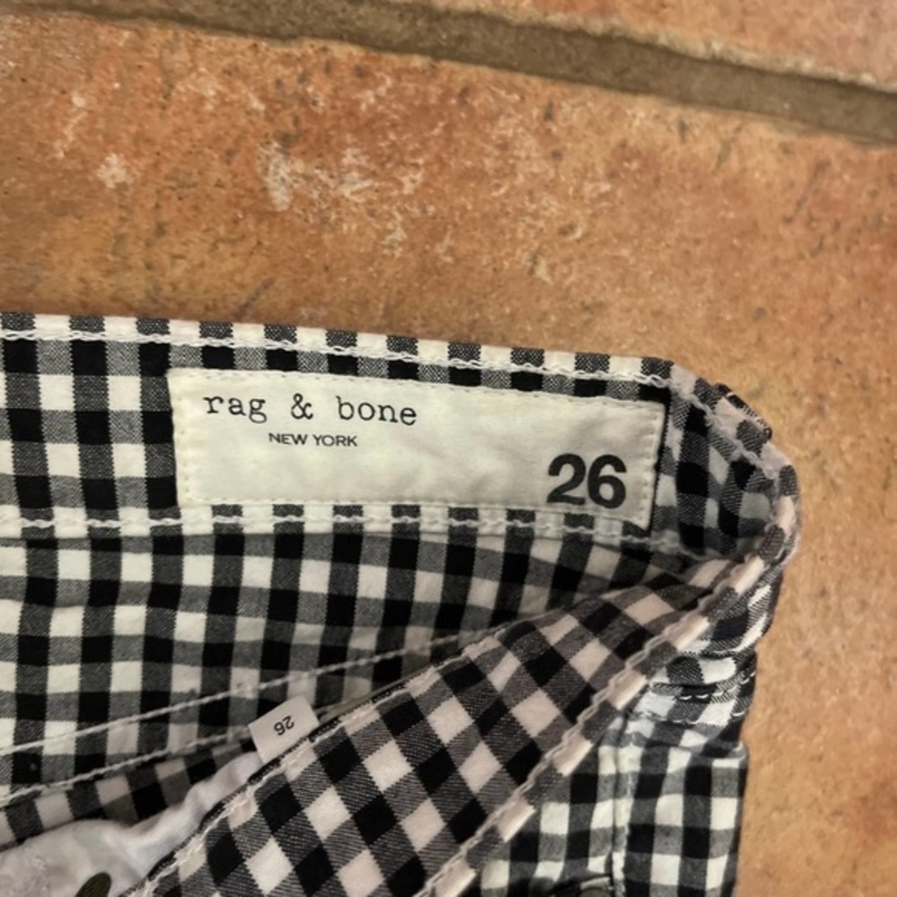 Rag & Bone 10” Capri gingham check pant - Picture 5 of 8